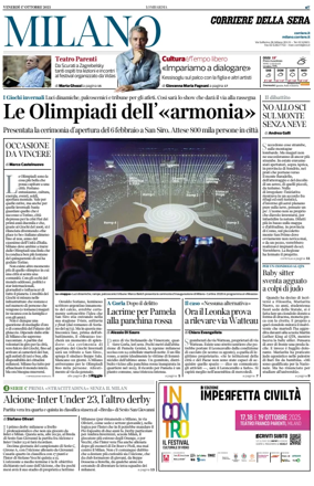 Cover of Corriere della Sera (Milano)