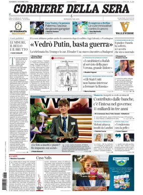 Cover of Corriere della Sera 