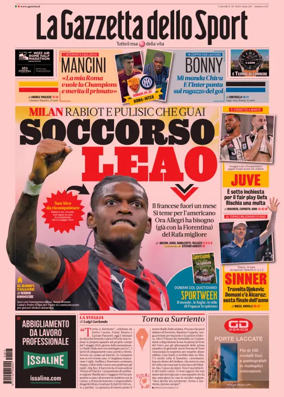 Cover of La Gazzetta dello Sport 