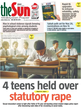 Cover of The Sun (Malaysia)