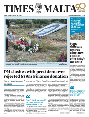 Cover of Times of Malta