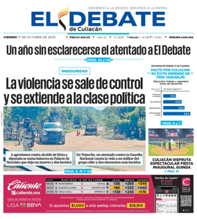 Cover of El Debate de Culiacán