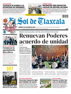 Cover of El Sol de Tlaxcala