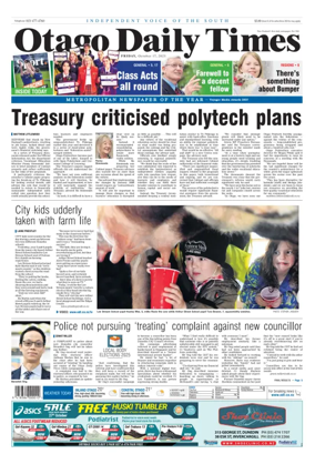 Cover of Otago Daily Times