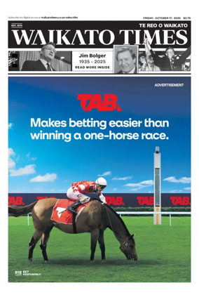 Cover of Waikato Times