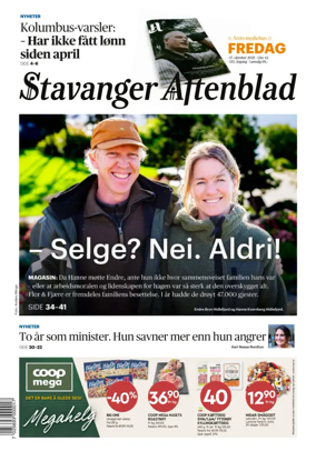 Cover of Stavanger Aftenblad