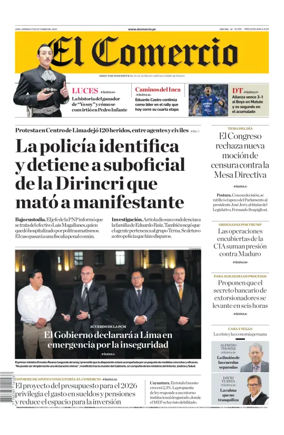 Cover of Diario El Comercio