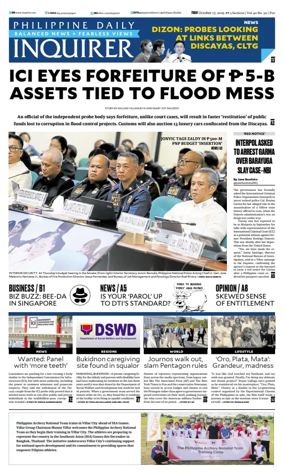 Cover of Philippine Daily Inquirer