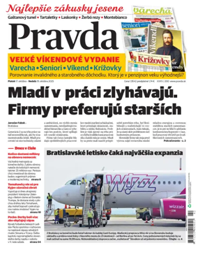 Cover of Pravda of Slovakia