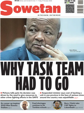 Cover of Sowetan