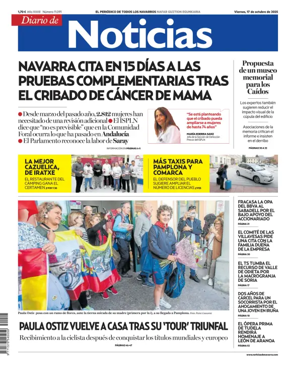Cover of Diario de Noticias (Spain)
