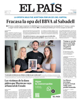 Cover of El País (Valencia)