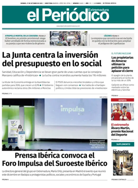 Cover of El Periódico Extremadura