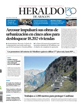 Cover of Heraldo de Aragón