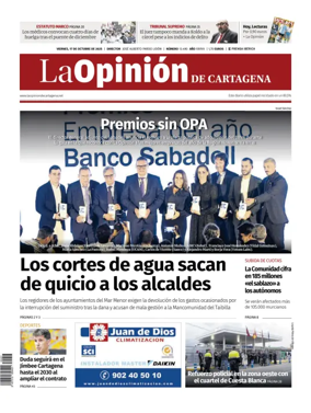 Cover of La Opinion de Murcia (Cartagena)