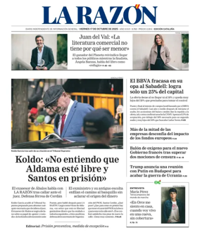 Cover of La Razon (Cataluna)