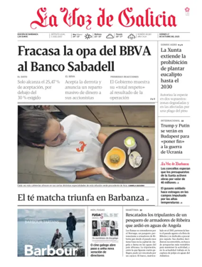 Cover of La Voz de Galicia (Barbanza)