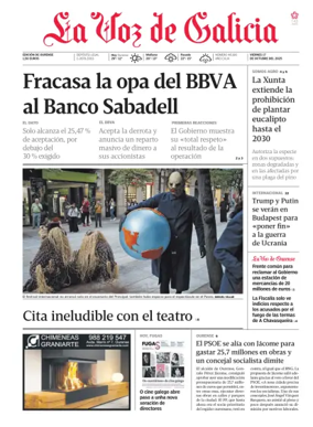 Cover of La Voz de Galicia (Ourense)