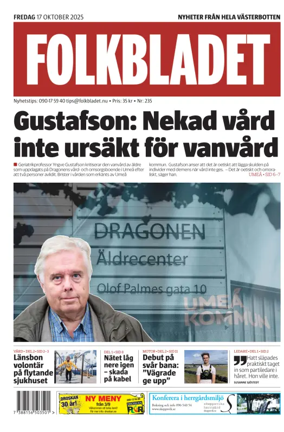 Cover of Folkbladet Västerbotten