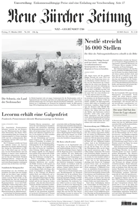 Cover of Neue Zürcher Zeitung