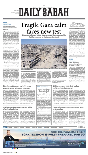 Cover of Daily Sabah (Turkey)