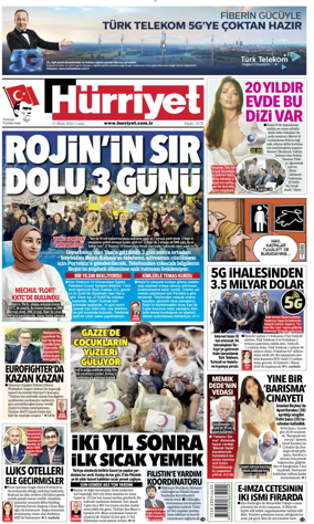 Cover of Hurriyet Print Edition