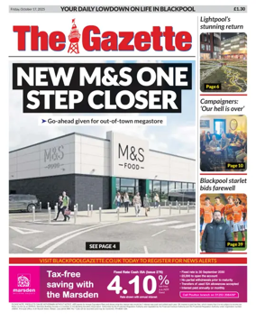 Cover of Blackpool Gazette