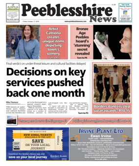 Cover of Peebleshire News