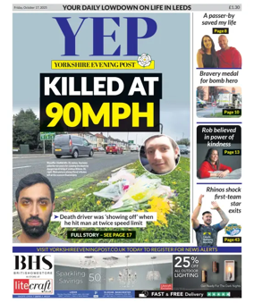 Cover of Yorkshire Evening Post