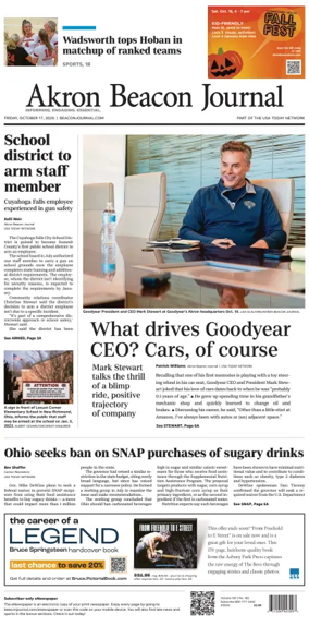 Cover of Akron Beacon Journal