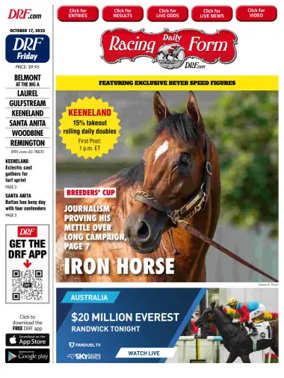 Cover of Daily Racing Form National Digital Edition