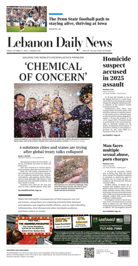 Cover of Lebanon Daily News