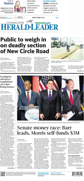 Cover of Lexington Herald-Leader