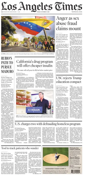 Cover of Los Angeles Times