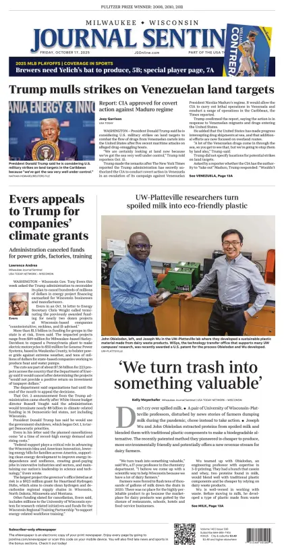 Cover of Milwaukee Journal Sentinel
