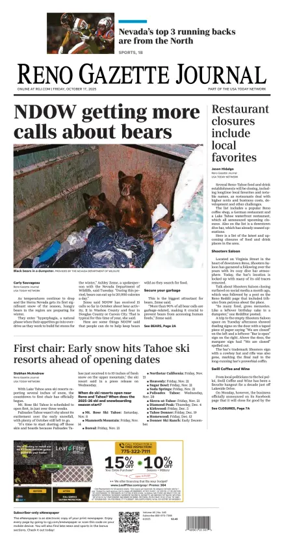 Cover of Reno Gazette Journal