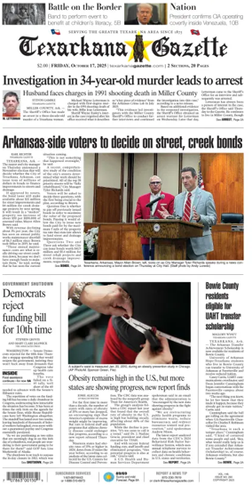 Cover of Texarkana Gazette