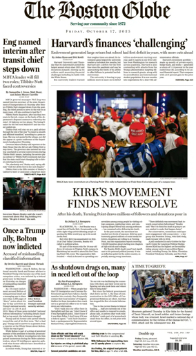Cover of The Boston Globe