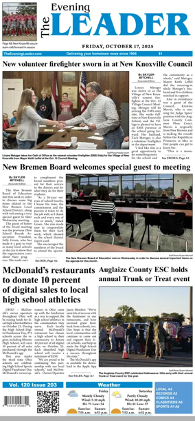 Cover of The Evening Leader