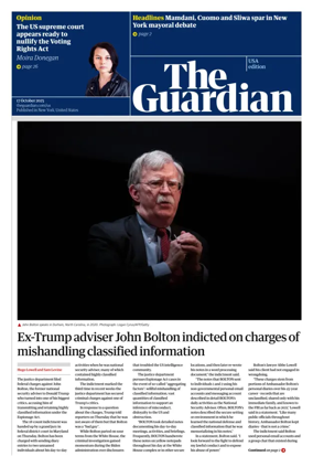 Cover of The Guardian (USA)