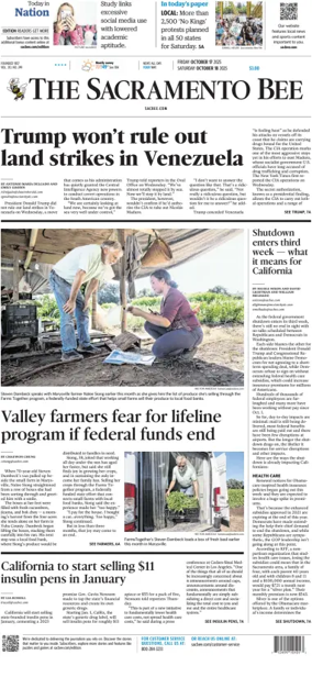 Cover of The Sacramento Bee