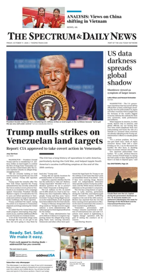 Cover of The Spectrum & Daily News