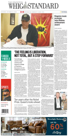 Cover of Kingston Whig-Standard