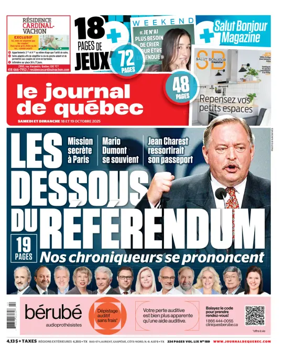 Cover of Le Journal de Quebec