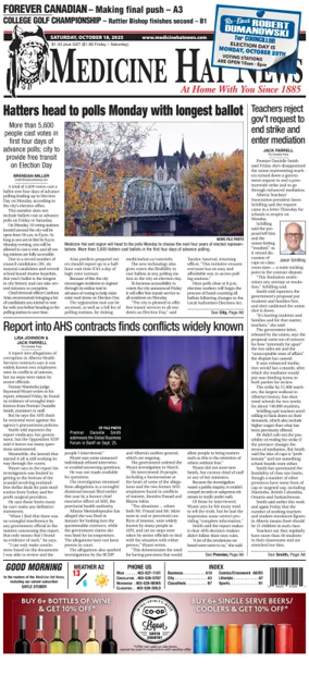Cover of Medicine Hat News