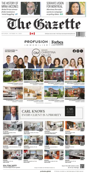 Cover of Montreal Gazette