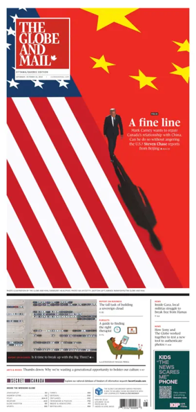Cover of The Globe and Mail (Ottawa/Quebec Edition)