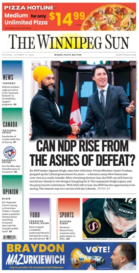 Cover of Winnipeg Sun