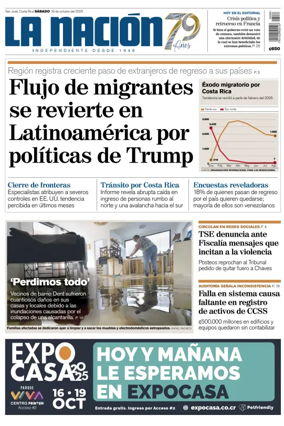 Cover of La Nacion (Costa Rica)