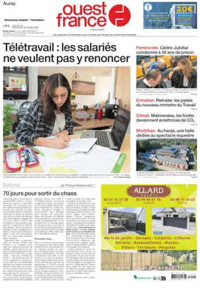 Cover of Ouest France (Auray)